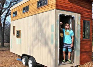 Gutten bygde dette huset for å unngå studielån. Sett innsiden? Helt utrolig.